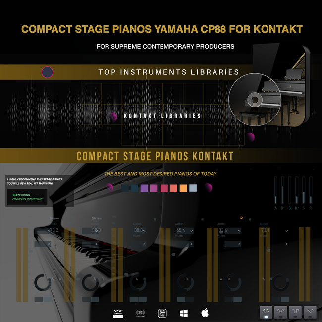 Compact online stage pianos
