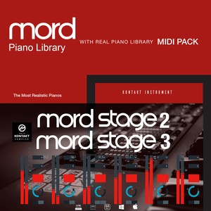Mord Stage 2 and Mord Stage 3 Kontakt Piano Instrument Pack with Real Midi Pack