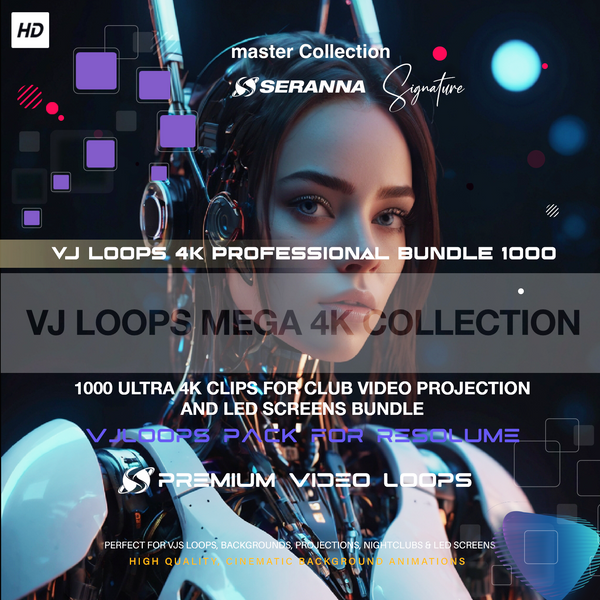VJ Loops 4K Professional Bundle 1000 - Panndora Audio