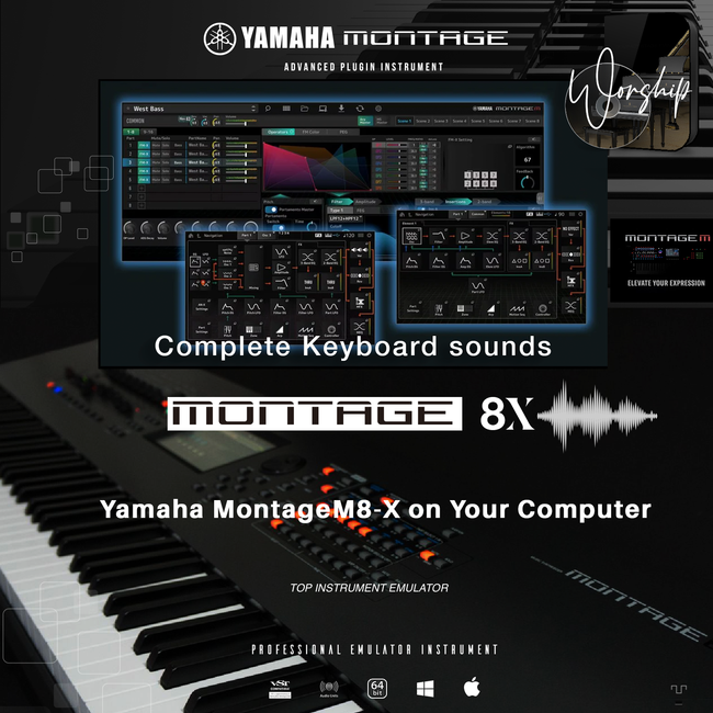 【moTU】YAMAHA MONTAGE M8X Amazon.com: Yamaha M 88-Key Flagship Music Synthesizer with