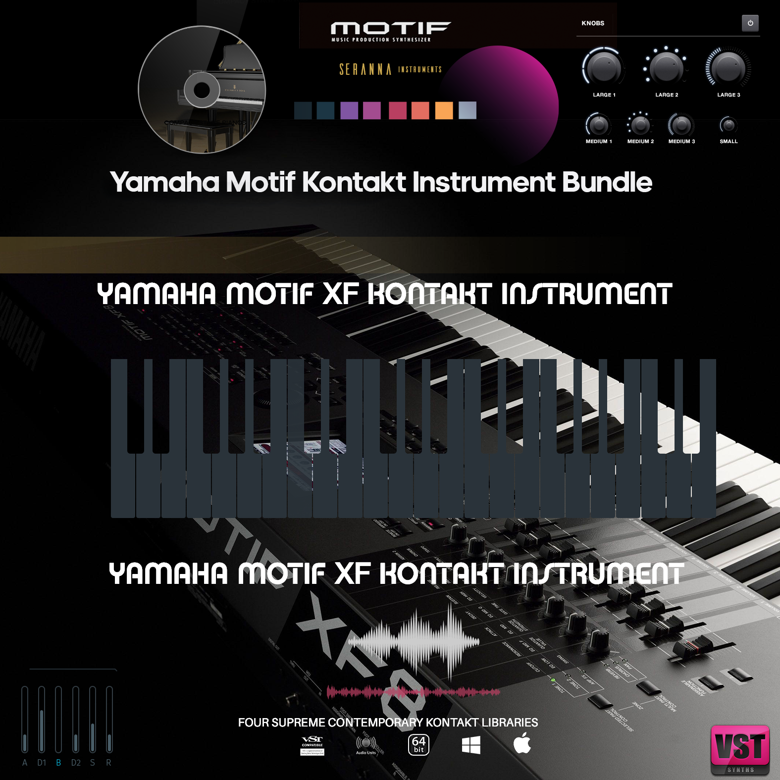 Yamaha Motif XS & Motif XF Professional Kontakt Instrument Bundle