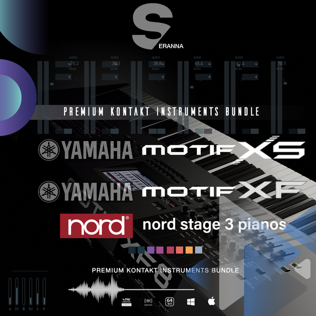 Yamaha Motif XS and Motif XF Nord Stage 3 Pianos Kontakt Bundle